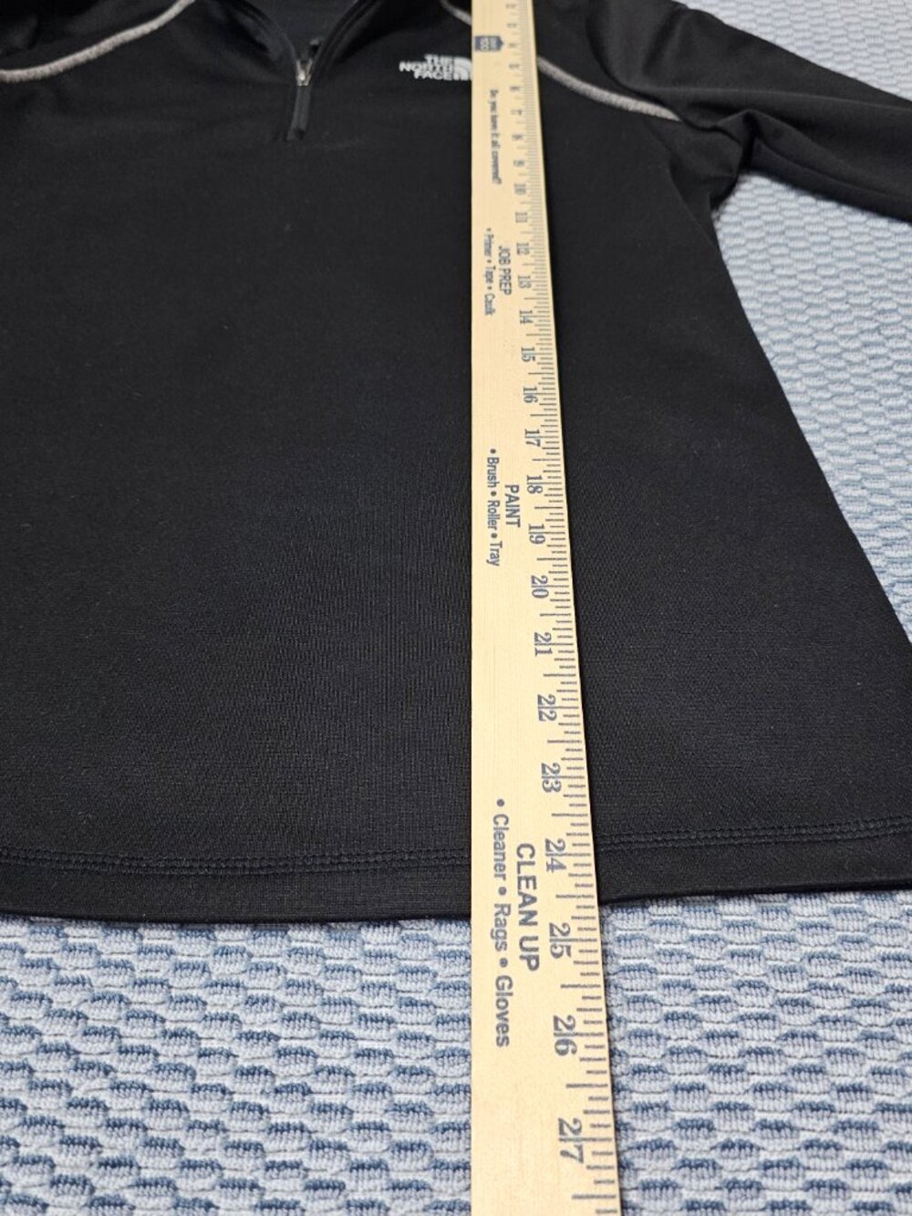 The Northface Black Athletic Pullover 1/4 Zip Performance Gray Trim Womens Shirt - Picture 6 of 6